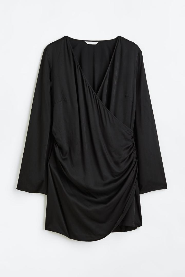 H & M - H & M+ Gathered Bodycon Dress - Black