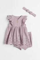 H & M - 3-piece Cotton Set - Purple