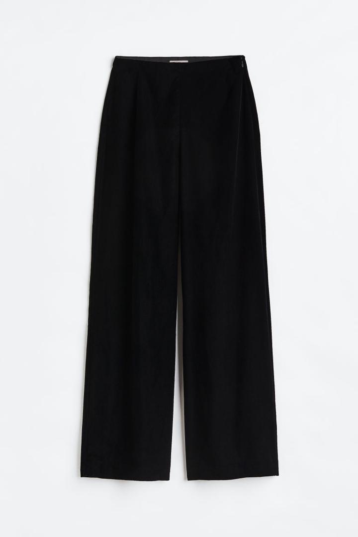 H & M - Velvet Pants - Black