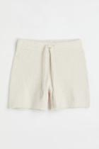 H & M - Fluffy-knit Shorts - Beige