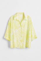 H & M - Boxy Resort Shirt - Yellow