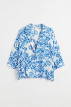 H & M - Oversized Resort Shirt - Blue