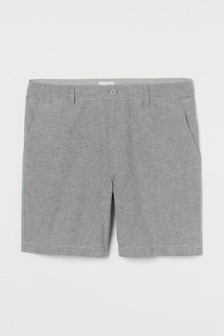 H & M - Oxford Cotton Shorts - Blue