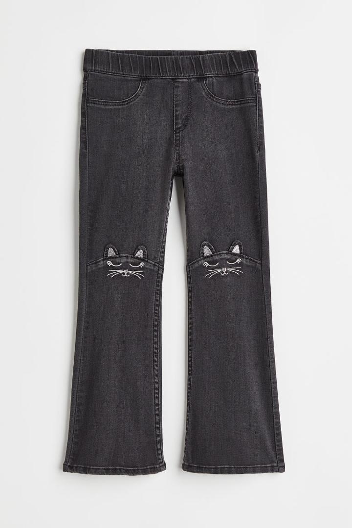 H & M - Flared Pull-on Jeans - Black
