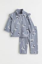H & M - 2-piece Fleece Set - Gray