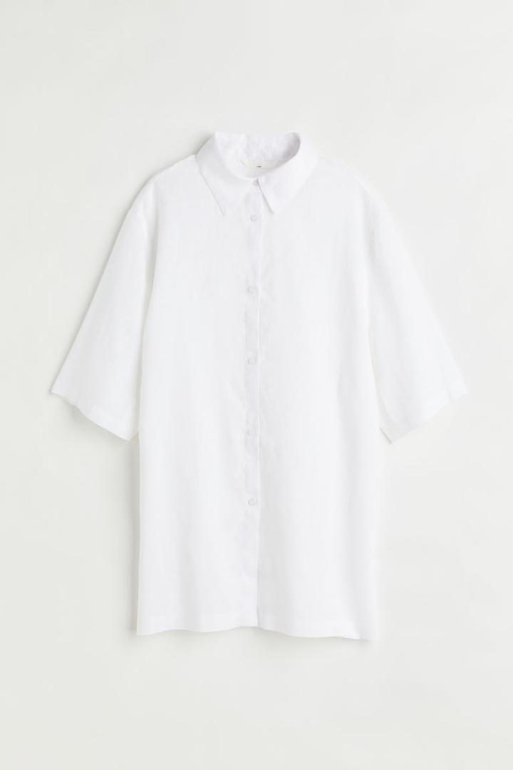 H & M - Linen Shirt - White
