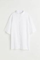 H & M - Linen Shirt - White