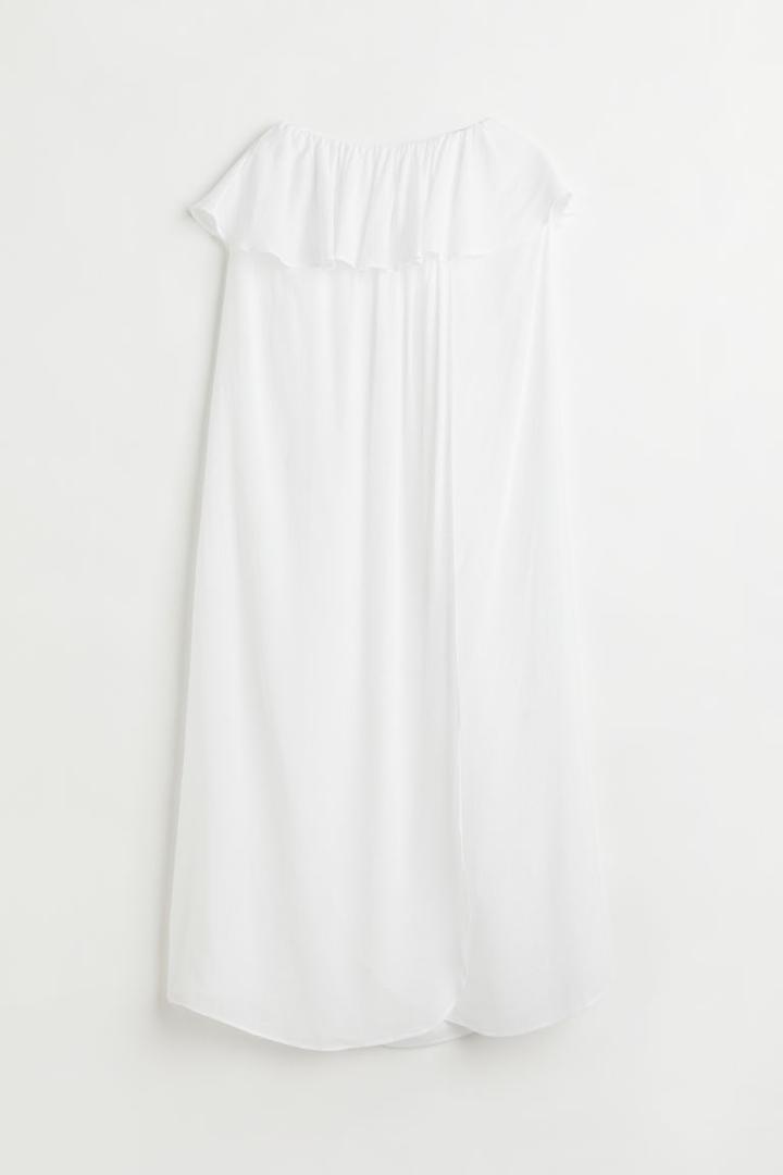 H & M - Flounced Beach Dress - White