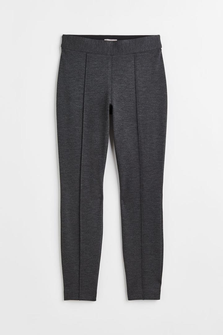 H & M - Crease-leg Leggings - Gray