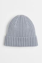 H & M - Rib-knit Wool Hat - Gray