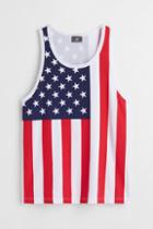 H & M - Relaxed Fit Cotton Tank Top - Red