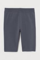 H & M - Cotton Jersey Cycling Shorts - Gray