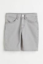 H & M - Slim Fit Denim Shorts - Gray