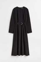H & M - Belted Dress - Black