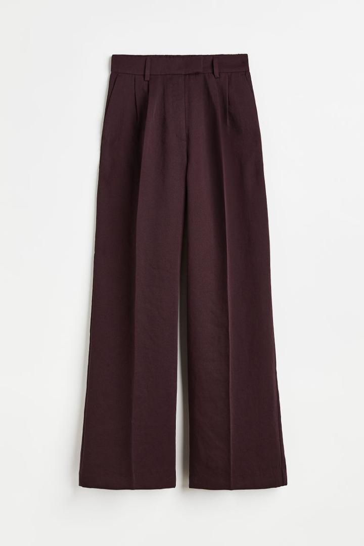 H & M - Wide-leg Pants - Red
