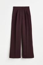 H & M - Wide-leg Pants - Red