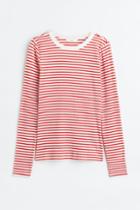 H & M - Ribbed Top - Red