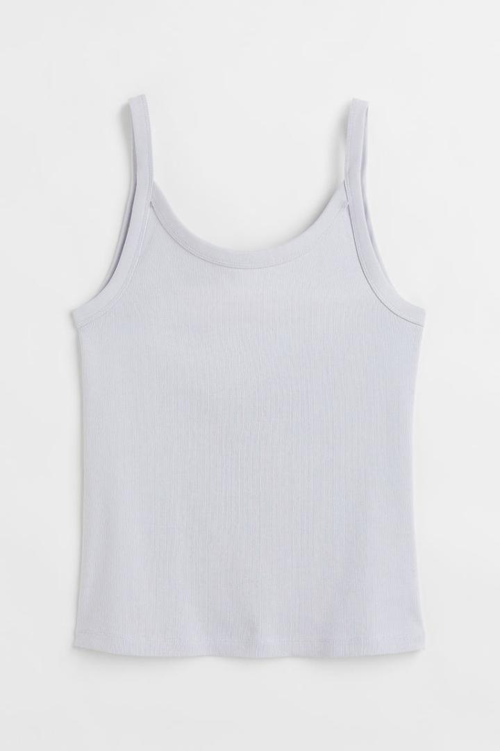 H & M - H & M+ Ribbed Tank Top - Blue