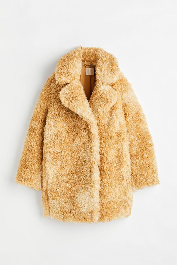 H & M - Fluffy Jacket - Yellow