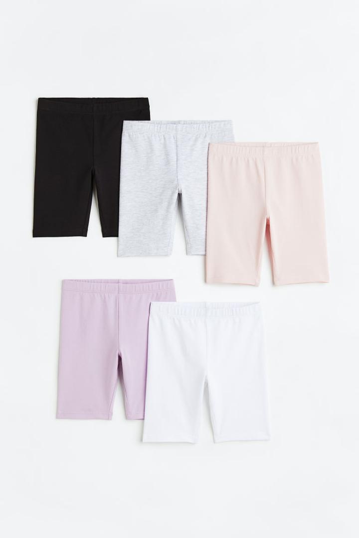 H & M - 5-pack Cotton Cycling Shorts - Gray