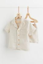 H & M - 2-piece Linen Set - Beige