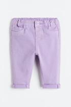 H & M - Cotton Twill Pants - Purple
