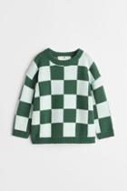 H & M - Jacquard-knit Sweater - Turquoise