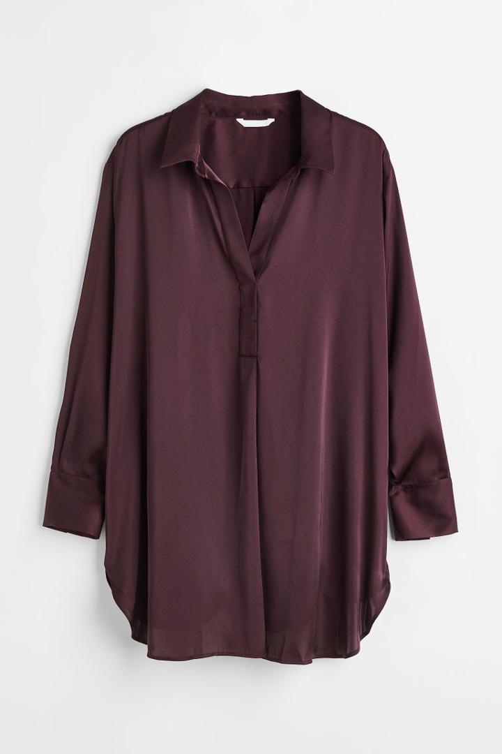 H & M - H & M+ Satin Blouse - Red