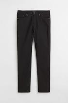 H & M - Slim Fit Cotton Twill Pants - Black