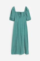 H & M - Drawstring-detail Dress - Green