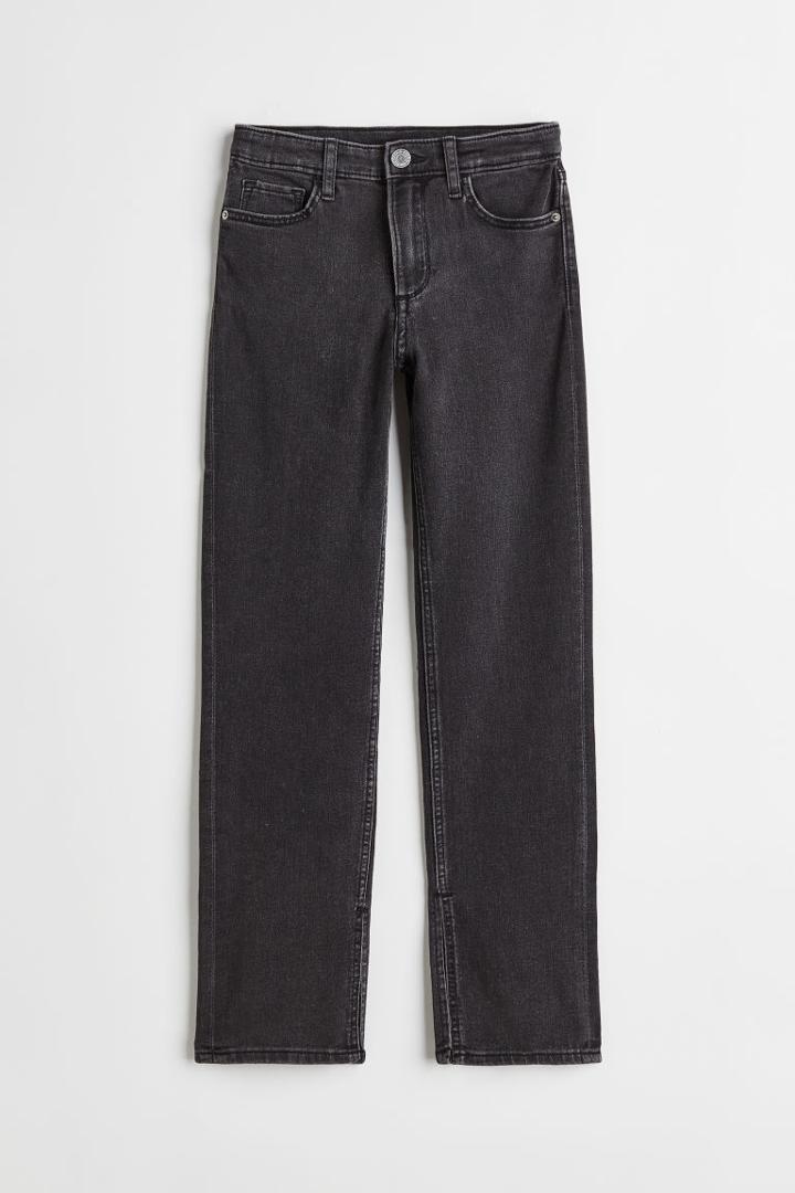 H & M - Straight Fit Jeans - Black