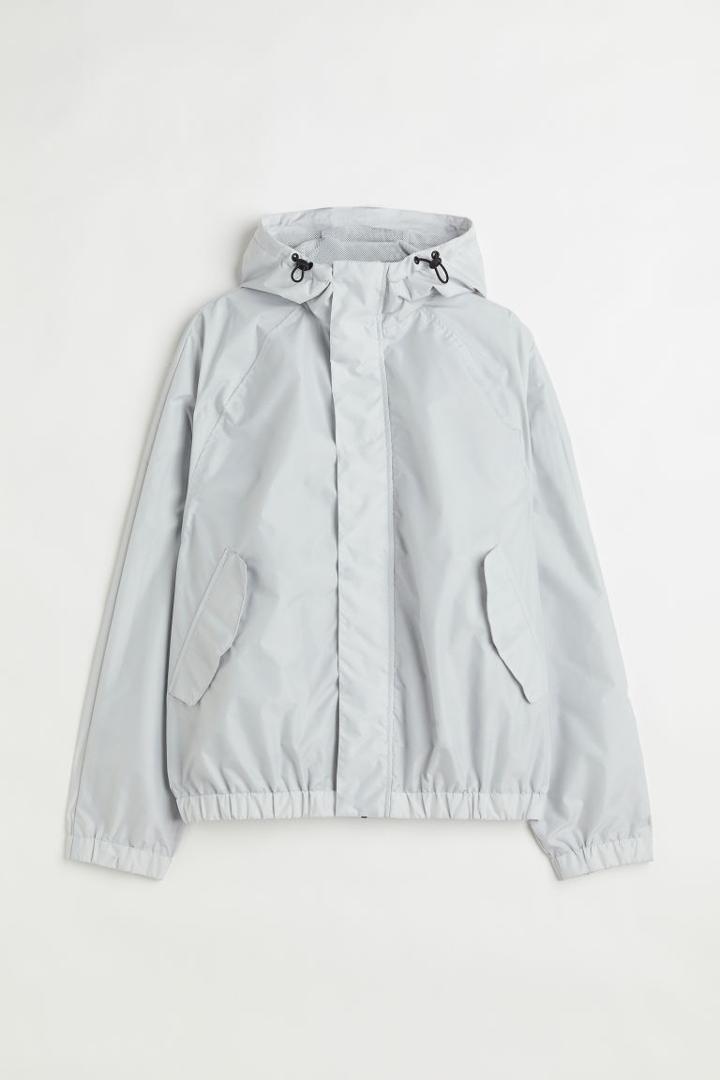 H & M - Cropped Fit Windproof Jacket - Gray