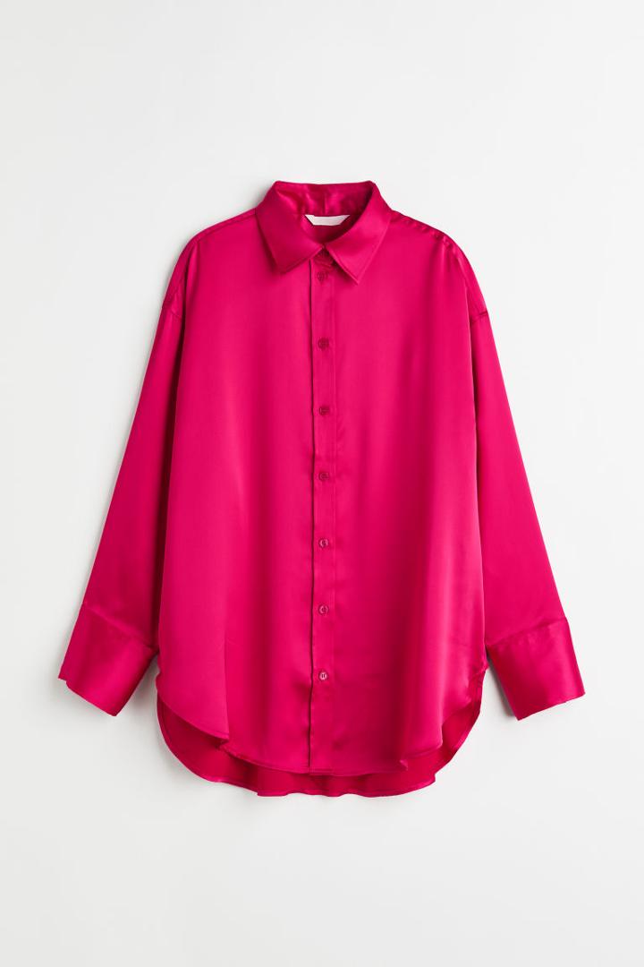 H & M - Oversized Blouse - Pink