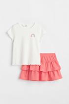 H & M - 2-piece Cotton Set - Red