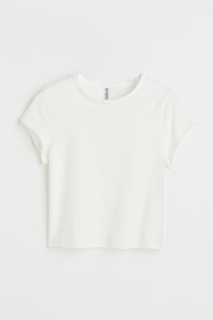 H & M - Cotton Jersey T-shirt - White