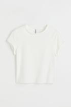 H & M - Cotton Jersey T-shirt - White