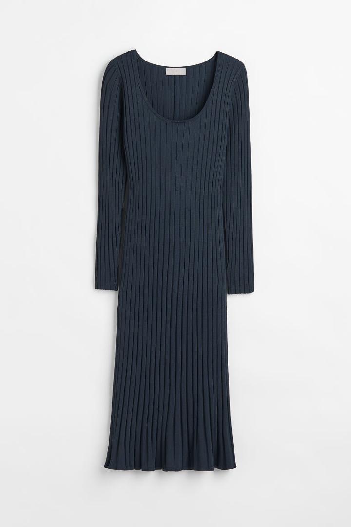 H & M - Rib-knit Dress - Blue
