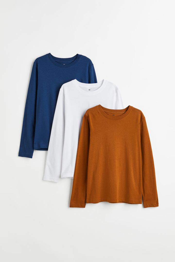 H & M - 3-pack Jersey Shirts - Yellow