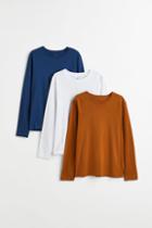 H & M - 3-pack Jersey Shirts - Yellow