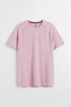 H & M - Regular Fit Seamless Sports Shirt - Pink