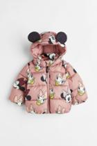 H & M - Patterned Puffer Jacket - Pink