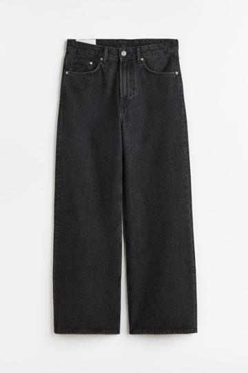 H & M - Loose Bootcut Jeans - Black
