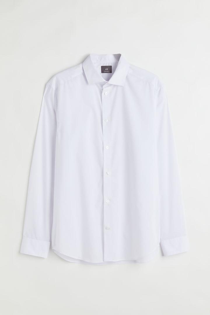 H & M - Coolmax Regular Fit Shirt - White
