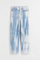 H & M - Loose Straight High Jeans - Blue