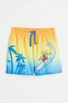 H & M - Printed Swim Shorts - Blue