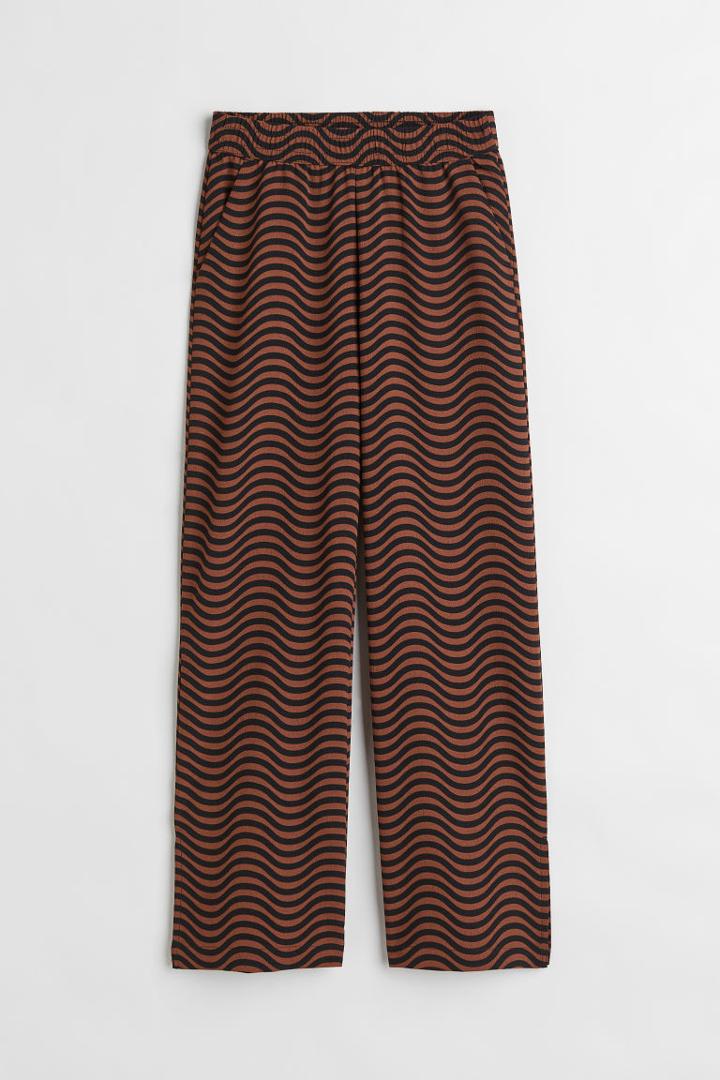 H & M - Wide-leg Pants - Beige