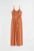 H & M - Tie-belt Jumpsuit - Orange