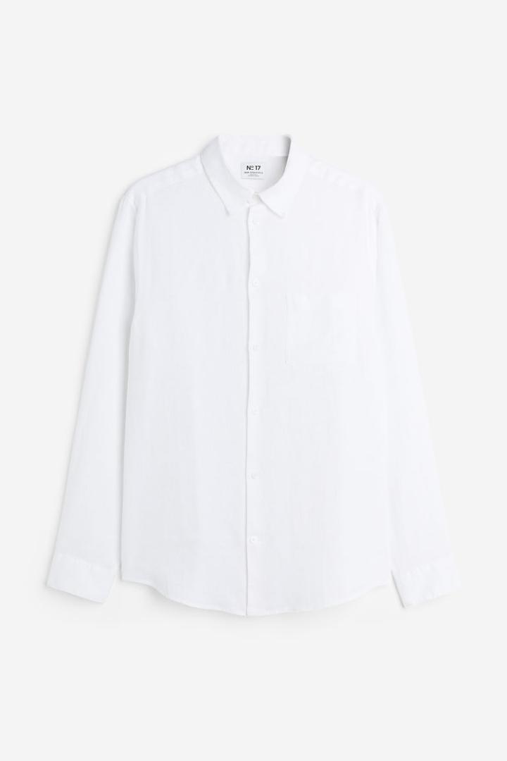 H & M - Essentials No 17: The Linen Shirt - White