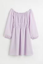 H & M - Off-the-shoulder Dress - Purple