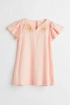 H & M - Embroidered-detail Tunic - Orange